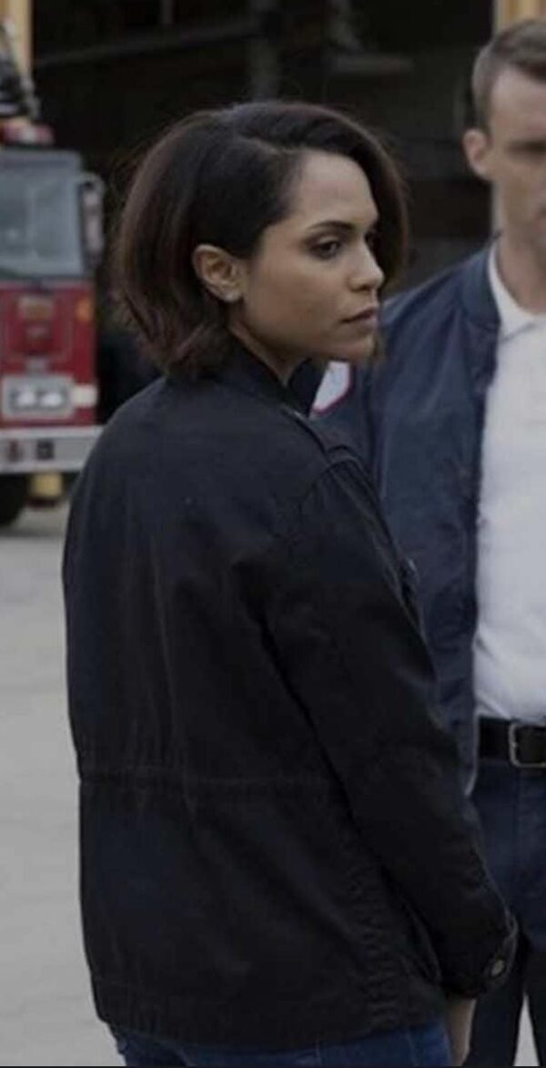 GABRIELA DAWSON CHICAGO FIRE SEASON 8 BLACK JACKET - Embrace the Elegance and Versatility - Image 2