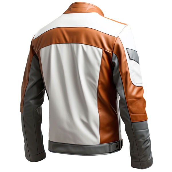 Mens Genuine Biker Leather Jacket - Image 2